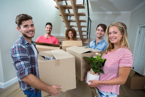 Same day removals team working in Twickenham with moving van