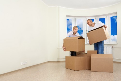 Local house removals team preparing a move in Twickenham