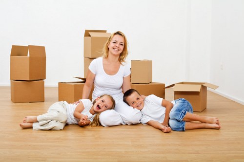 Office furniture removals service in Twickenham with desks and chairs