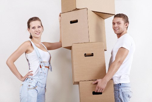 Furniture and personal items prepared for a student move