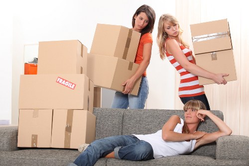 Packed moving boxes ready for a home move in Twickenham